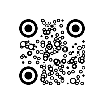 Bubbles QR code style sample