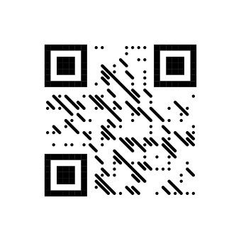 Diagonal QR code style sample