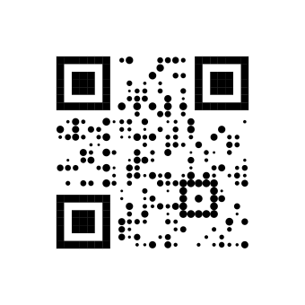 Scatter QR code style sample