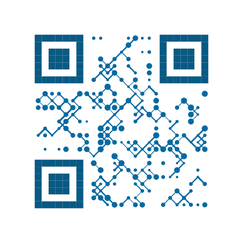 Grid artistic QR code style rendering the link link2qr.com