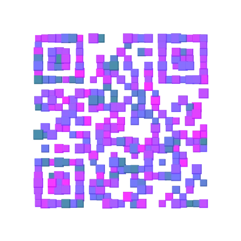Confetti artistic QR code style rendering the link link2qr.com
