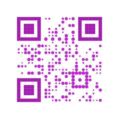 Scatter artistic QR code style rendering the link link2qr.com